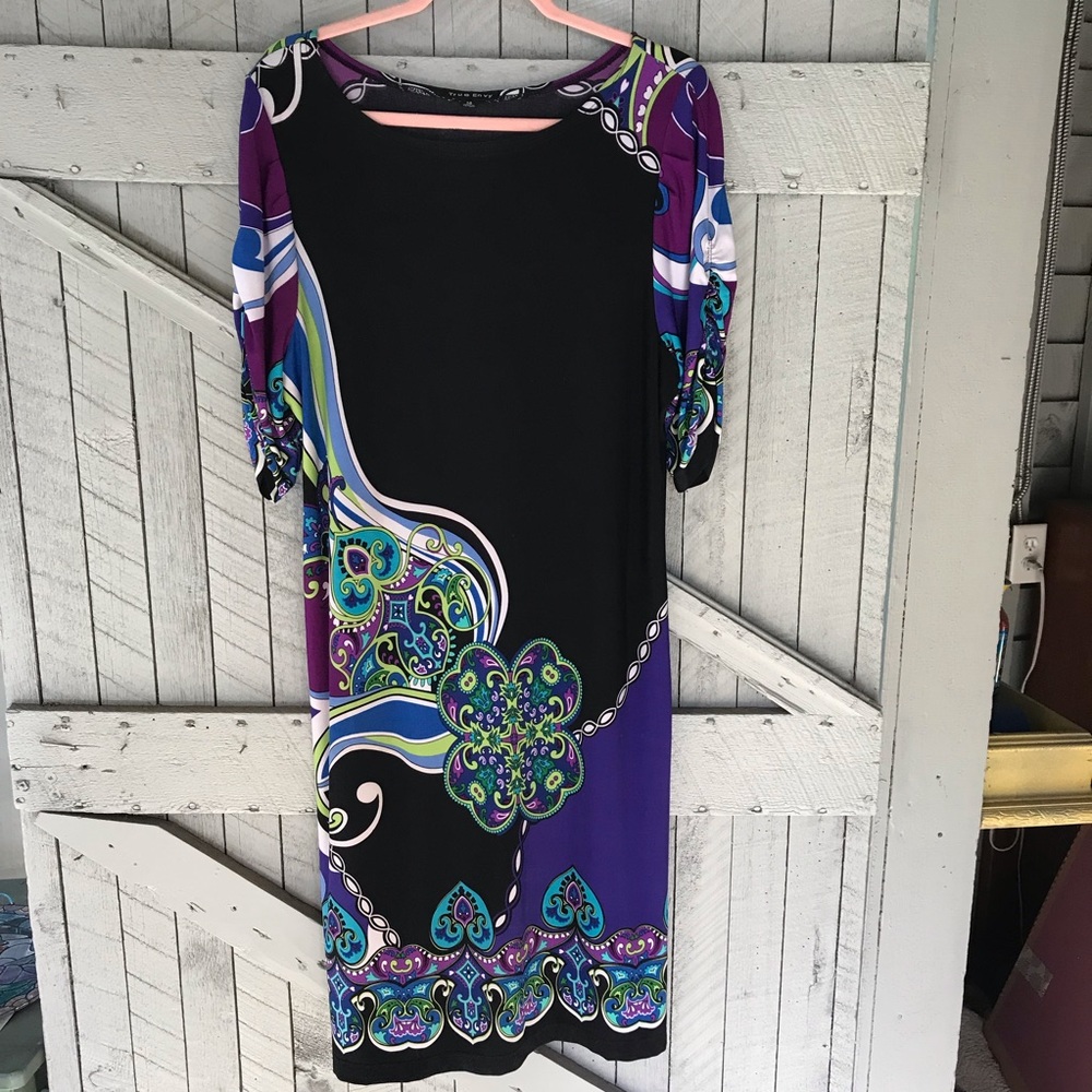 Boutique Black With Design Dress